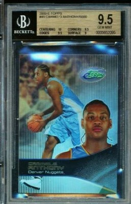 Carmelo Anthony RC 2003-04 E-TOPPS Refractor Rookie#45 GEM BGS9.5!Nuggets G GOAT - Image 1 of 2