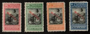 Republic of Argentina 1899-1903 Sc# 139-142, "MUESTRA" Ovpt. Stamps - Picture 1 of 2