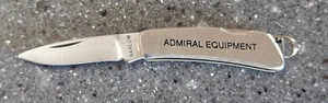Vintage Barlow All Stainless One Blade Folding Pocket Knife Admiral Equipment Ad - Picture 1 of 11