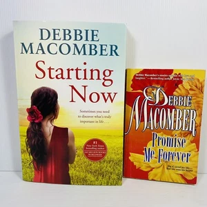 2 Lot Debbie Macomber- Starting Now & Promise Me Forever Paperbacks Romance - Picture 1 of 11