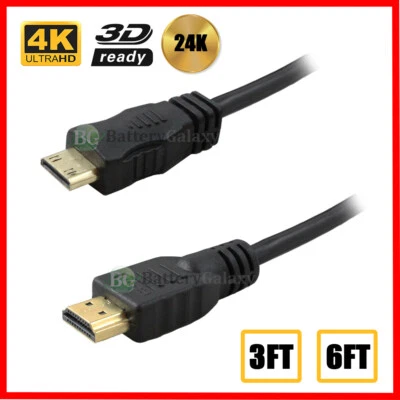 Ultra High Speed Mini HDMI to HDMI Cable 4K UHD HDMI Cord A to C for Cameras - Image 1 of 4