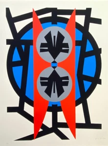 Jimmy Ernst Plate II 1970 Firmado Arte Moderno Edición Limitada Serigrafía 28"" x... - Imagen 1 de 6