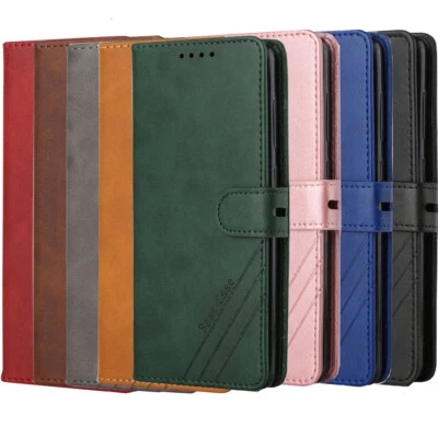Case for ZTE Blade A53 A54 A73 A35 Solid Color Leather Wallet Case Phone Cover - Image 1 of 4