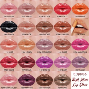 PHOERA 24-Color High-gloss Shine Mirror Moisturizing Cushiony Lip Gloss Makeup - Picture 1 of 37