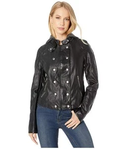 Free People - Giacca in ecopelle con cappuccio New Dawn, taglia media - Foto 1 di 3