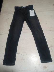Zara Denim Jeggings Black Girls Size 8 NWT. - Picture 1 of 11