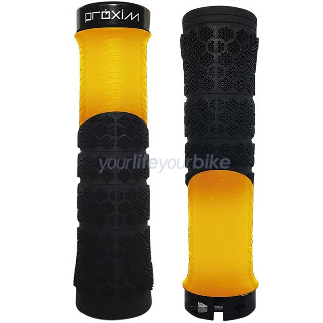 PROLOGO X-SHRED MANIGLIE ERGO 116g CPC SILICONE ENDURO MANIGLIE A VITE BICI ARANCIONE - Immagine 1 di 1