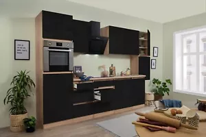 Cocina Línea De Cocina Vacía Sin Mangos Roble Negro Lorena 330 CM Respekta - Imagen 1 de 9
