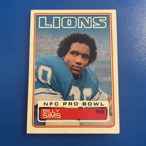 1983 Topps Football Billy Sims #70 Detroit Lions