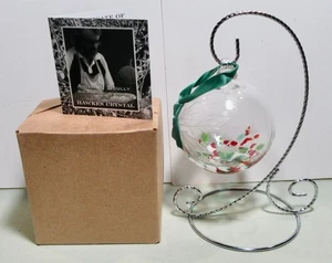 Hawkes Crystal Limited Edition Holiday Ornament (2019) With Stand And  COA - Picture 1 of 11