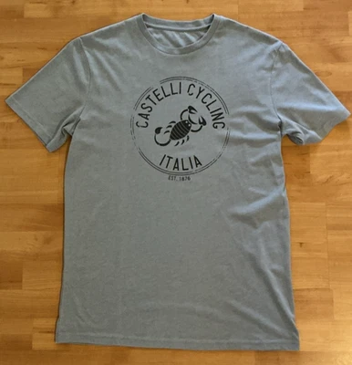 Camiseta de ciclismo Castelli para hombre azul talla L - Camiseta gráfica con logotipo de escorpión de Italia Foto 1 de 4