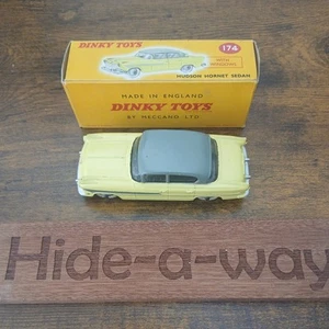 Boxed Dinky Toys No.174 Hudson Hornet Sedan Yellow/Grey - Picture 1 of 12