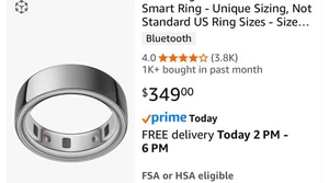 Oura Ring 4- Silver - Size 10 - Smart Ring - Unique Sizing. - Picture 1 of 4
