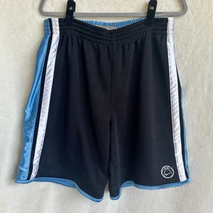 Vintage Nike Herren schillernd wendbar blau schwarz seidig Basketball Shorts Y2K Baggy - Bild 1 von 7