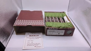 Bucilla Green #6 Persian Needlepoint Crewel Wool Thread 12 Skeins In Box Lot - Picture 1 of 4
