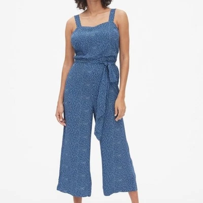 Mono GAP Delantal Estampado Azul Pierna Ancha Foto 1 de 4