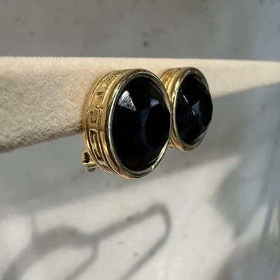 Pendiente Givenchy Mujer Piedra Negra De Colección Color Dorado Edición Limitada Muy Buen Estado Raro Foto 1 de 4