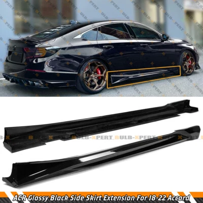 Extensiones de faldón lateral ACR cristal negro perla adicional para Honda Accord 2018-2022 Foto 1 de 4