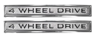 全新 4 轮驱动挡泥板徽章对/适用于 1968-72 雪佛兰卡车 SUBURBAN K5 9840 — 第 1/4 张图片