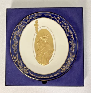 PICKARD L.E. Placa conmemorativa de la Estatua de la Libertad 1886-1986 para coleccionistas oro 24K - Imagen 1 de 15