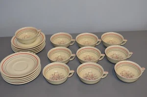 10 Tasses à Café Porcelaine de Limoges Ancienne Fabrique Royale Signé D' Artois - Picture 1 of 11