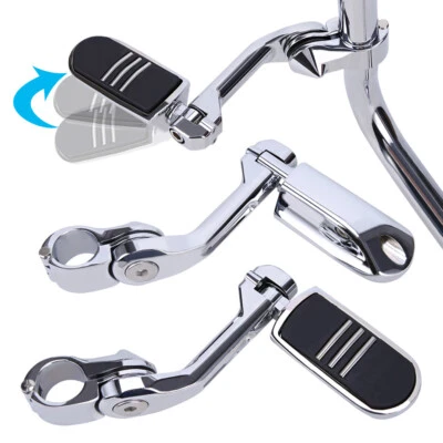 Clavijas de pie de carretera de montaje de 1,25" 1/4" para Harley Touring Road King Street Glide Foto 1 de 4