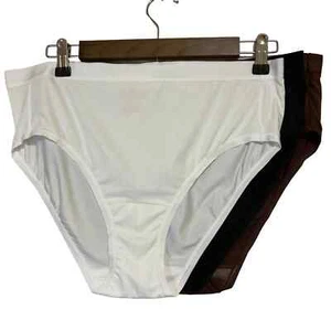 A606712 BREEZIES Signature Satin Trim Set of 3 HiCut Panties Sunbeige 1X - Picture 1 of 4