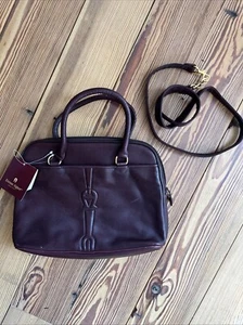 Etienne Aigner Brown Leather Satchel Purse Shoulder Bag Vintage NWT - Picture 1 of 9