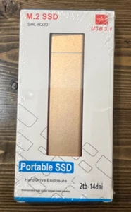 2TB Type-C M.2 SSD USB 3.0/3.1 Aluminum Enclosure SHL-R320, New - Picture 1 of 3