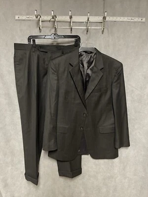 Traje Jos A Bank Hombre 40R Marrón Oliva Rayas 2B Academia Carrera 34x29 Pantalones Lujo Foto 1 de 4