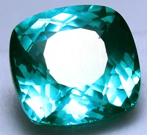 Zaffiro Naturale 24,30 Ct Multicolore 16x16 mm Cuscino Certificato Gemma Sciolta - Foto 1 di 6