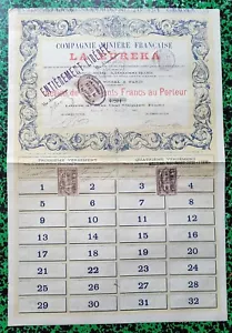 Californie - Vallée de la Mort - Cie Minière Fçse (Mine de Borax) LA EUREKA 1881 - Bild 1 von 2