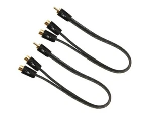 AIV 2x Cinch Y-Kabel Subwoofer-Kabel Adapter Verteiler Splitter Chinch CAR Hifi
