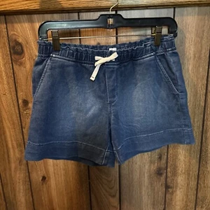 Gap Kids Pull-On Shorts Girls Size X large Regular Blue Denim-Look Cuffed EUC - Picture 1 of 6