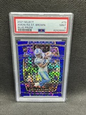2021 Panini Select Amon-Ra St. Brown #73 Blue Prizm /199 PSA 9 Mint RC Lions