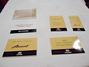 2005 HYUNDAI ACCENT OWNER MANUAL 5/PC.SET & CLEAR PLASTIC FACTORY CASE // - Picture 1 of 5