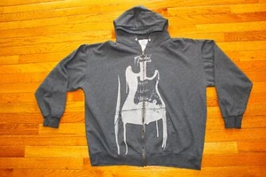 Fender Guitar Men's Charcoal Gray Zip Up Hooded Jacket Hoodie Size XL - Picture 1 of 10