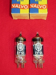 Matched pair EF91 VALVO NOS NEU Röhre Tube NEW 6AM6 Valve Paar Valvula Valvola - Picture 1 of 1