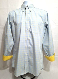 Paul Fredrick Mens Button Down Long Sleeve Dress Shirt Size Small 15-34 Tailored - Picture 1 of 8