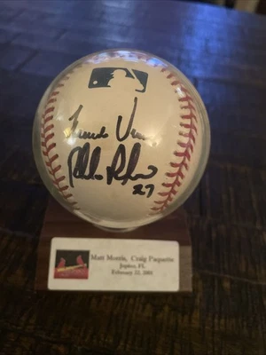 Fernando Viña Plácido Polanco, Matthew Morris Craig Paquette Firmado MLB Béisbol Foto 1 de 4