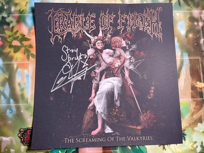 Cradle of Filth The Screaming of the Valkyries Signed 12" Insert Dani Filth - Image 1 of 4