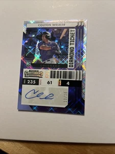 Boleto de diamante Panini Chronicles Colton Welker Contenders 2022 automático/15 - Imagen 1 de 6