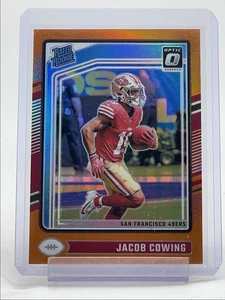 JACOB COWING 2024 DONRUSS OPTIC RATED ROOKIE ORANGE PRIZM RC /249 Q5118 - Picture 1 of 2