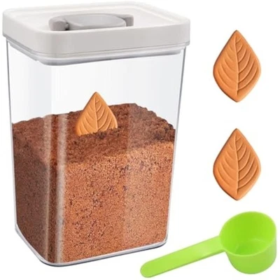 Contenedor hermético para guardar azúcar morena, 1,3 cuartos de galón/1500 ml, tarro de material PET  Foto 1 de 4