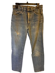 Vintage 1980’s Levis 505 Orange Tab Distressed Ligh Wash Jeans Men’s 33 X 34 - Picture 1 of 7