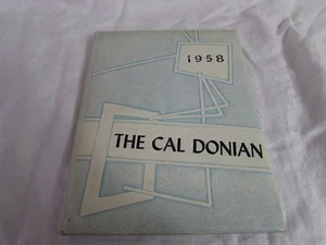 VTG 1958 high school YEAR BOOK The Cal Donian Caledonia MI yearbook class record - Picture 1 of 12