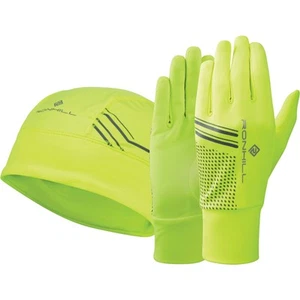 Ronhill Beanie And Glove Set Yellow Running Reflective Mens Womens - Picture 1 of 3