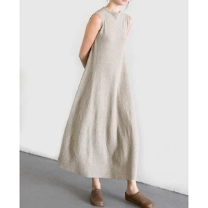 Lauren Manoogian Cotton Bouclé  Shell Dress Size 1 Small Pumice Taupe NWT $530 - Picture 1 of 17