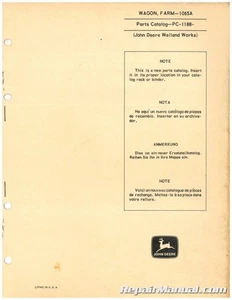 Used John Deere 1065A Farm Wagon Parts Manual - Picture 1 of 1