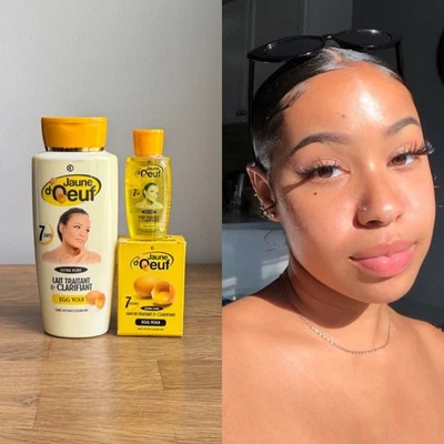 Jaune d'oeuf egg yolk body milk 450ml, oil and 1 SOAP - Image 1 of 4